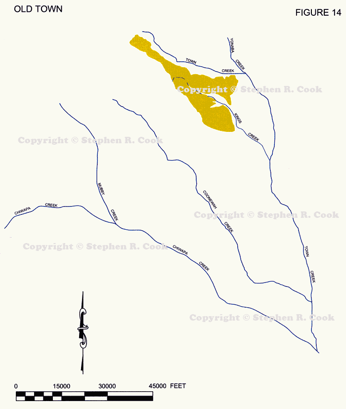 Figure 14  - Old Town Interpretive Map - All images are copyright protected. Please contact the author, Stephen R. Cook to purchase rights to use these images.