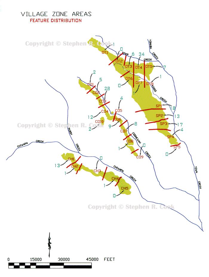 Figure 1 - Village Zone Areas - All images are copyright protected. Please contact the author, Stephen R. Cook to purchase rights to use these images.